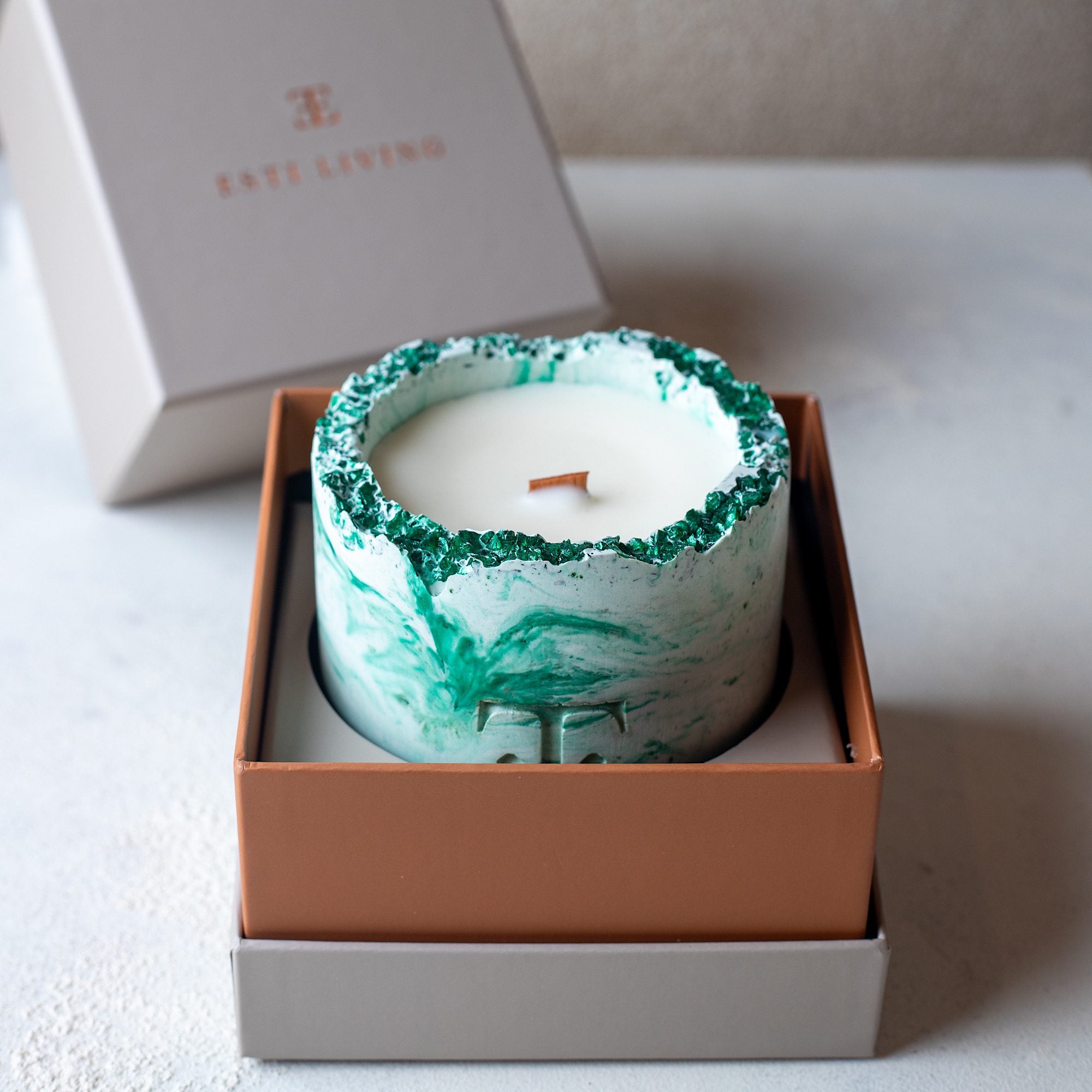 Apple Frost Taşlı - Büyük Mum (300 G)