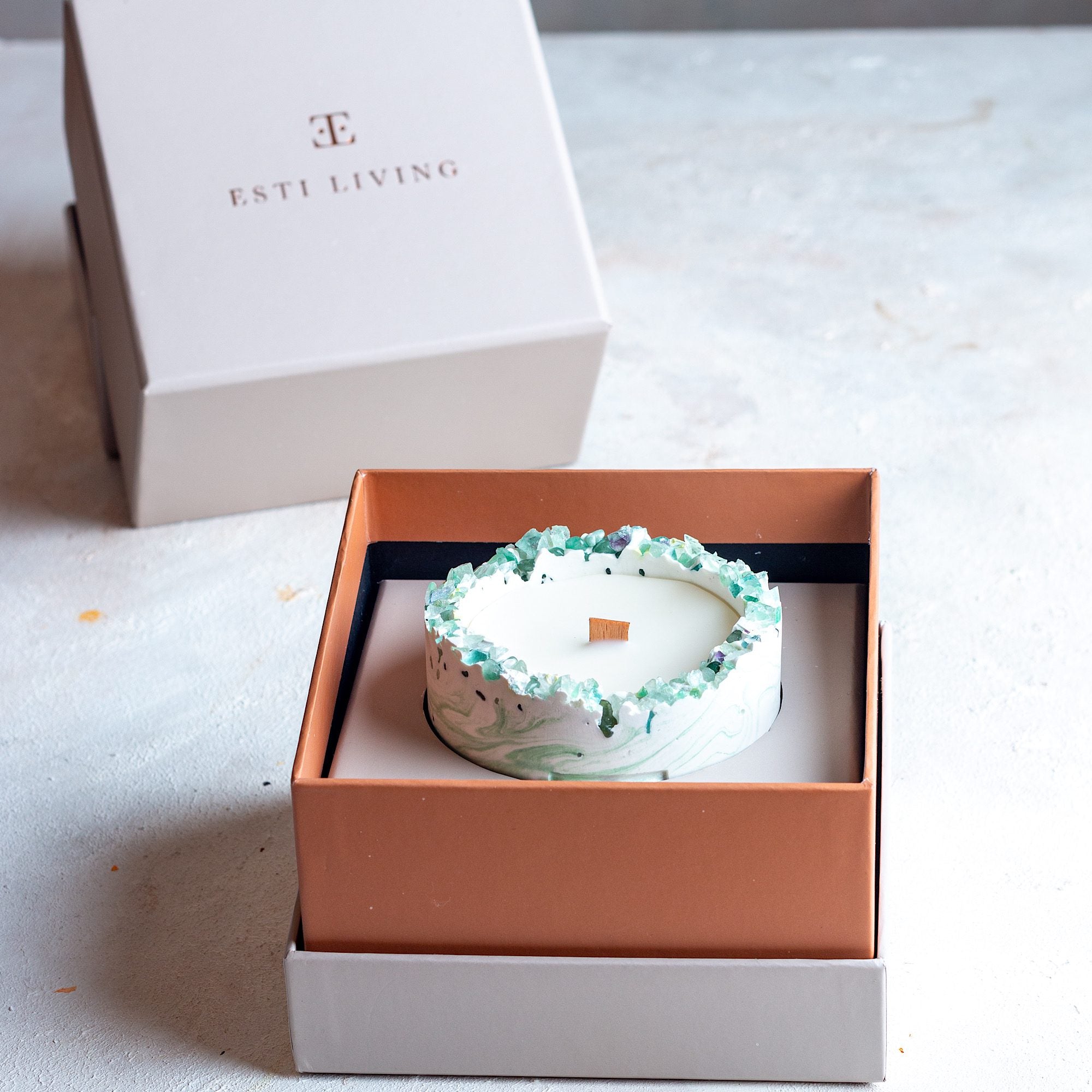 MYSTIC Green Taşlı - Küçük Mum (150 G)