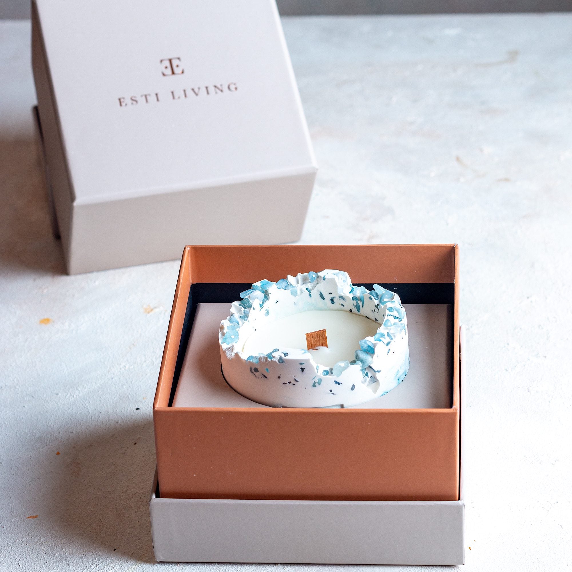 Ocean Wave Taşlı - Küçük Mum (150 G)