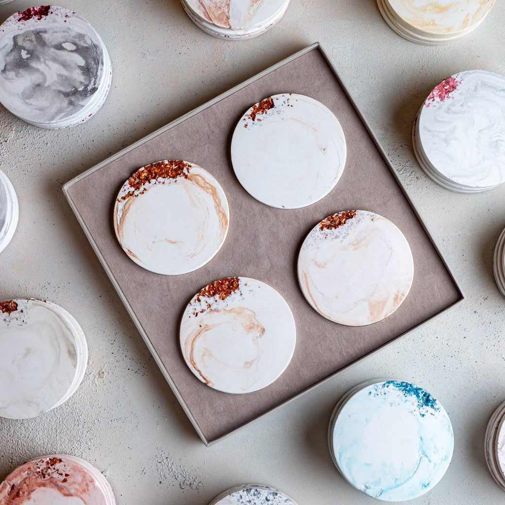 ANTIQUE Gold Bardak Altlıkları