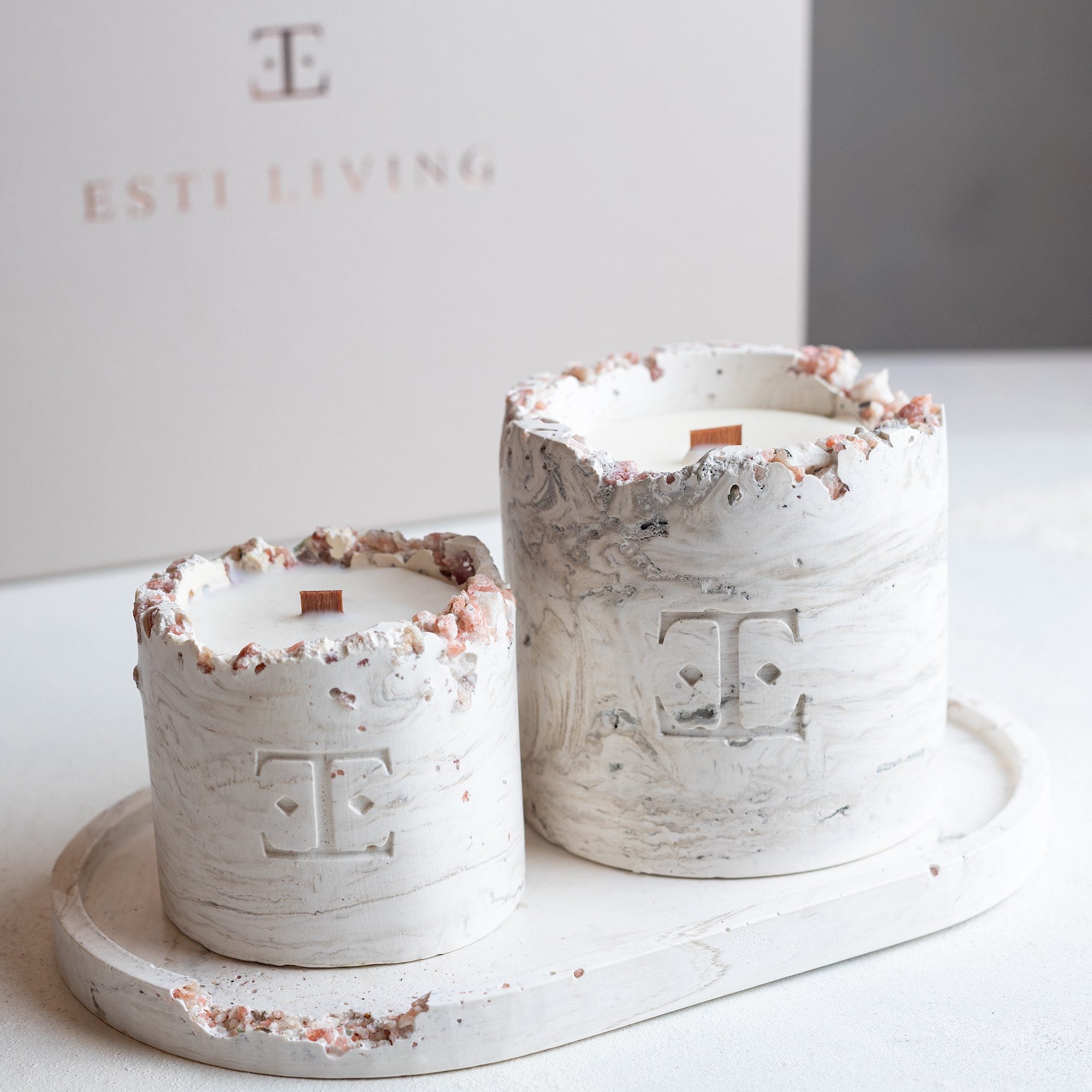 Sun and Caramel Taşlı - Mum Seti