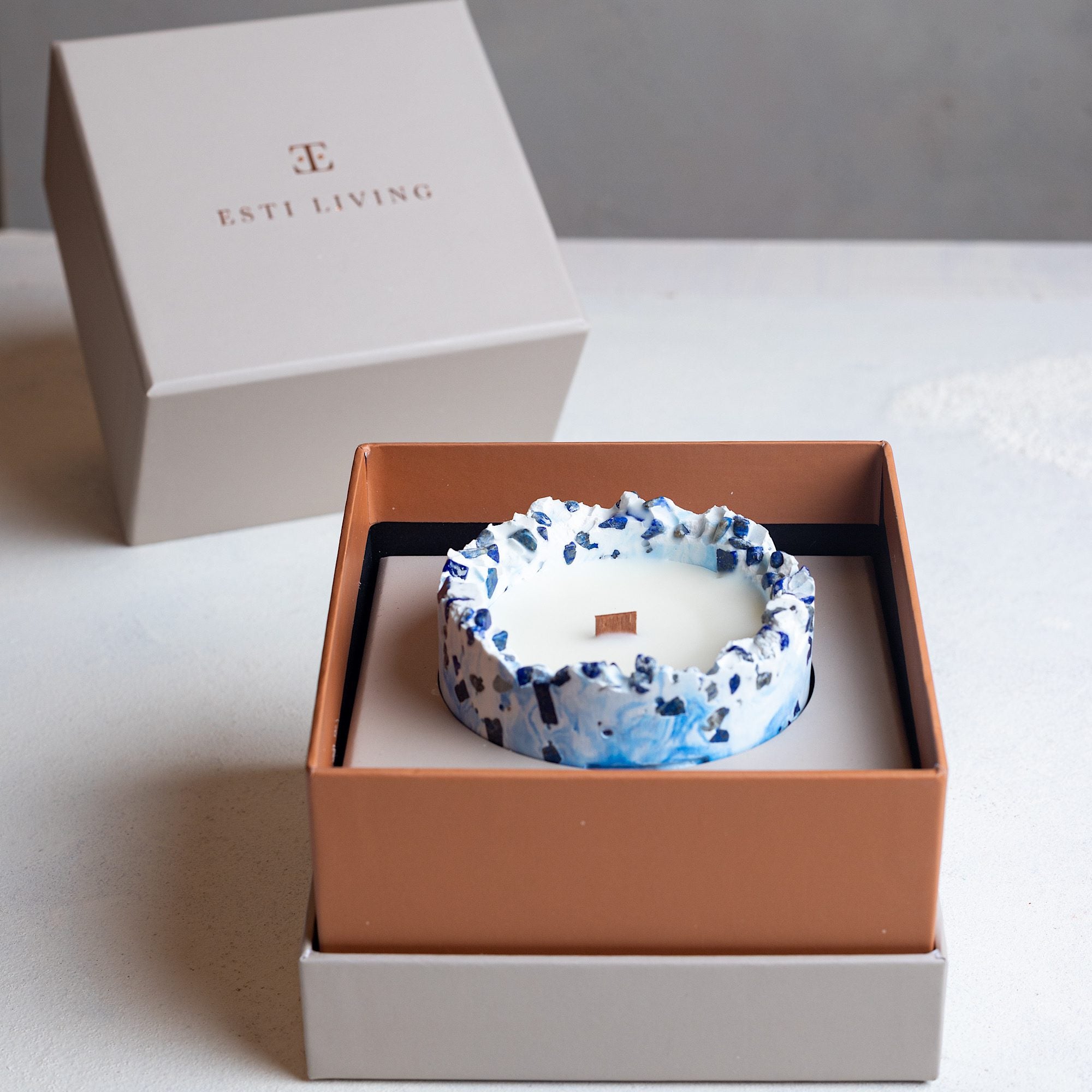 SPICY Blue Taşlı - Küçük Mum (150 G)