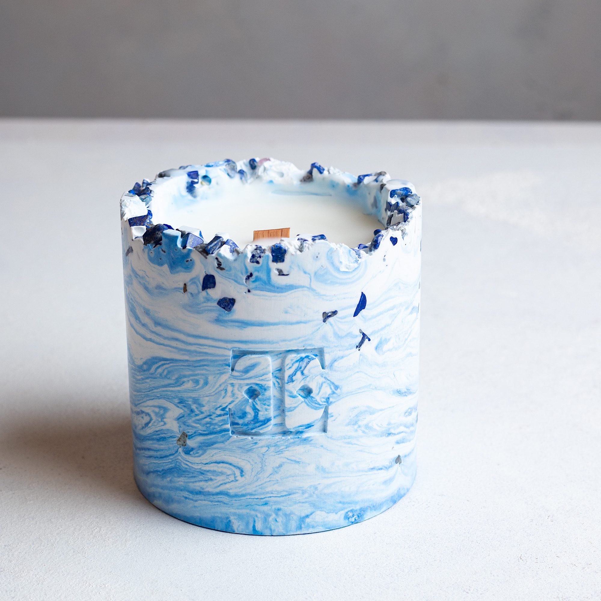 SPICY Blue Taşlı - Mum Seti