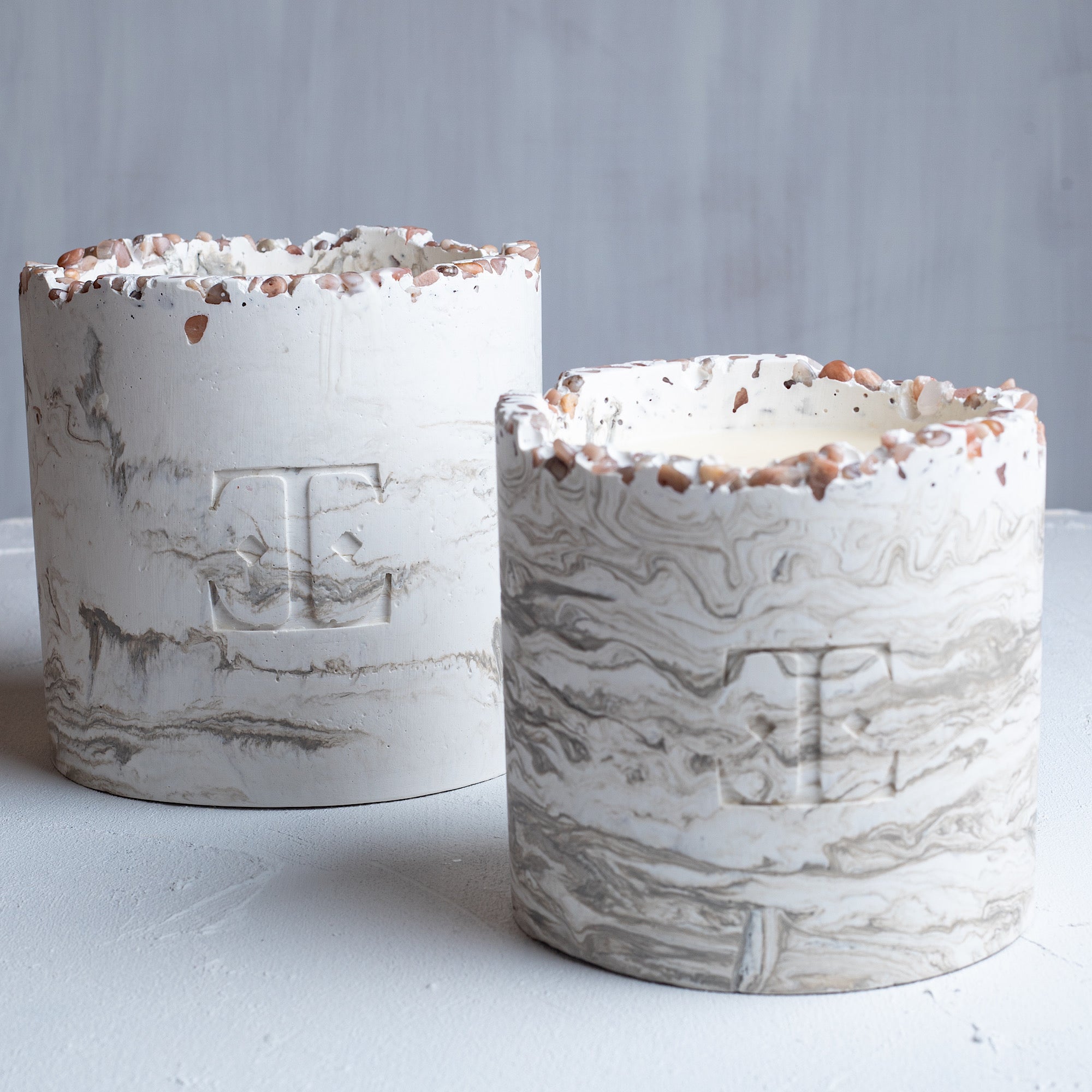 Sun and Caramel Taşlı - Lux Mum (1.2 KG)