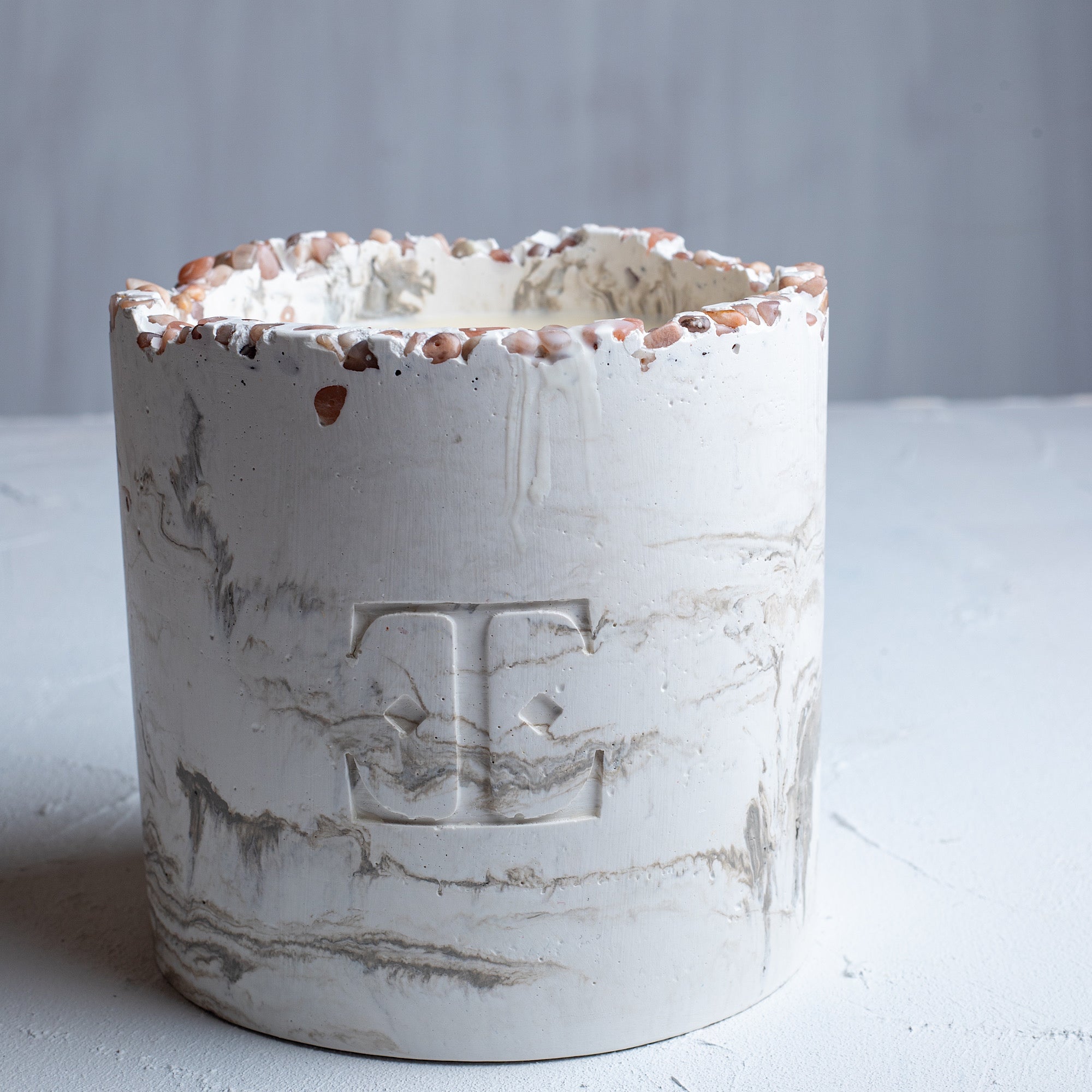 Sun and Caramel Taşlı - Lux Mum (1.2 KG)