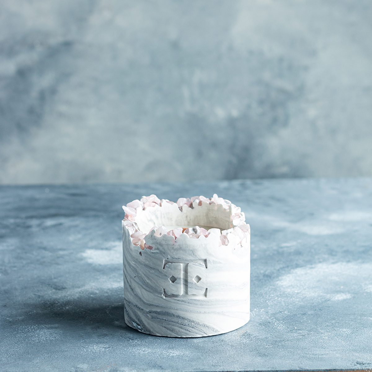 SILVER Glow Taşlı - Küçük Mum (150G)