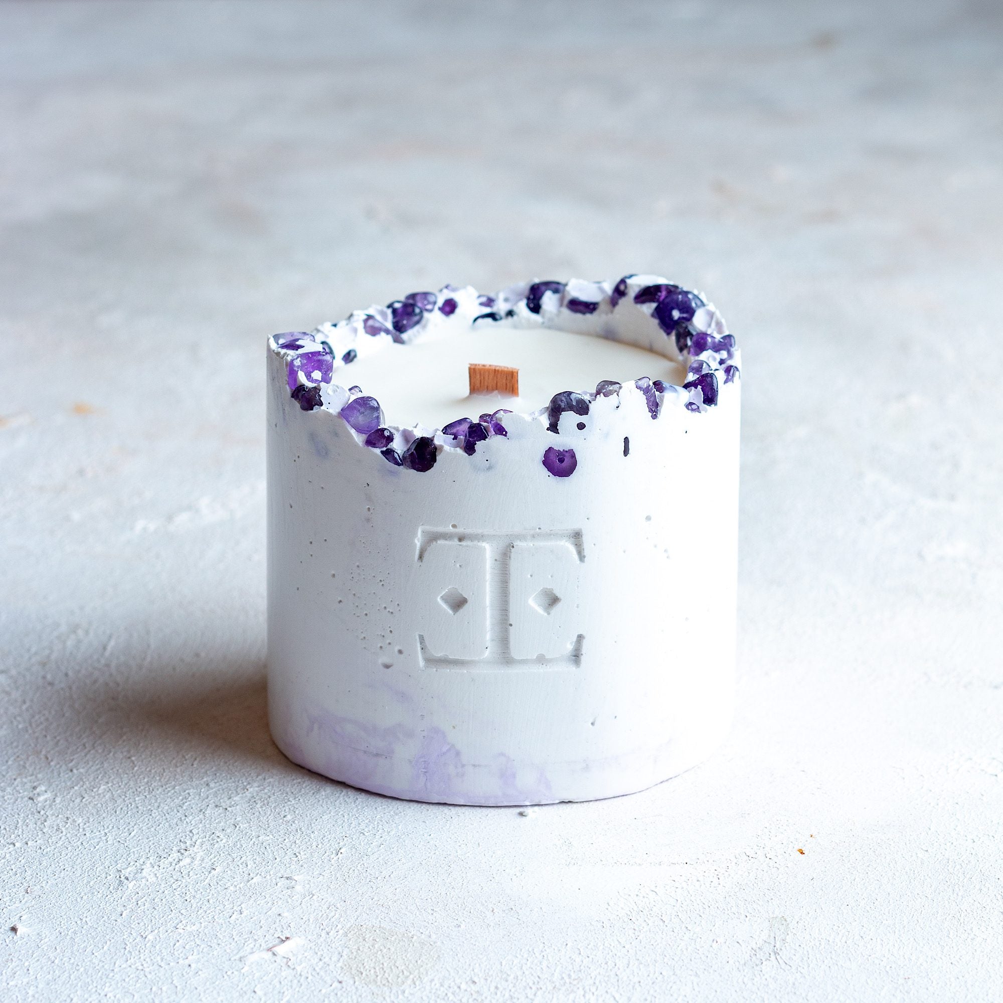 Lavender Taşlı - Küçük Mum (150 G)