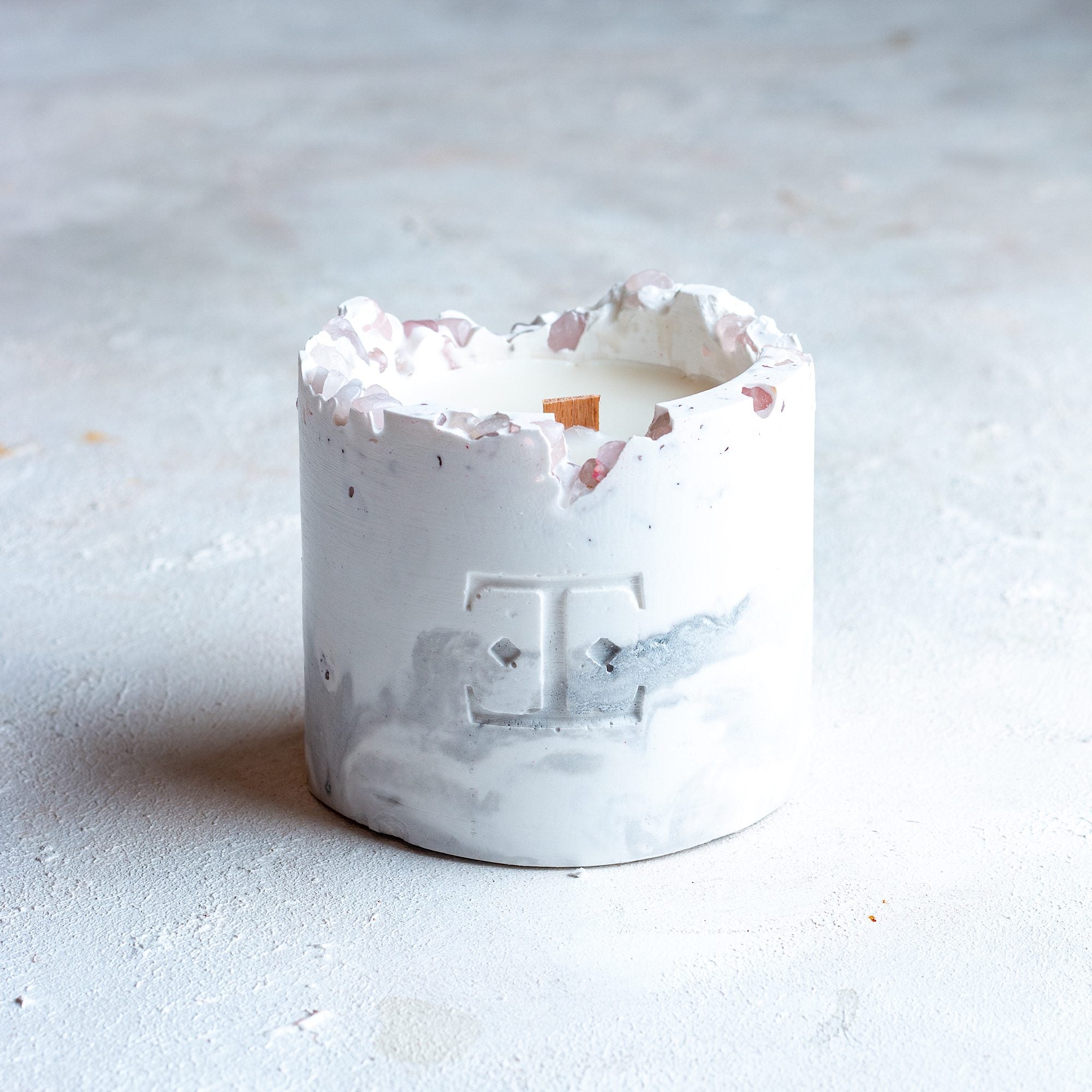 SILVER Glow Taşlı - Küçük Mum (150G)