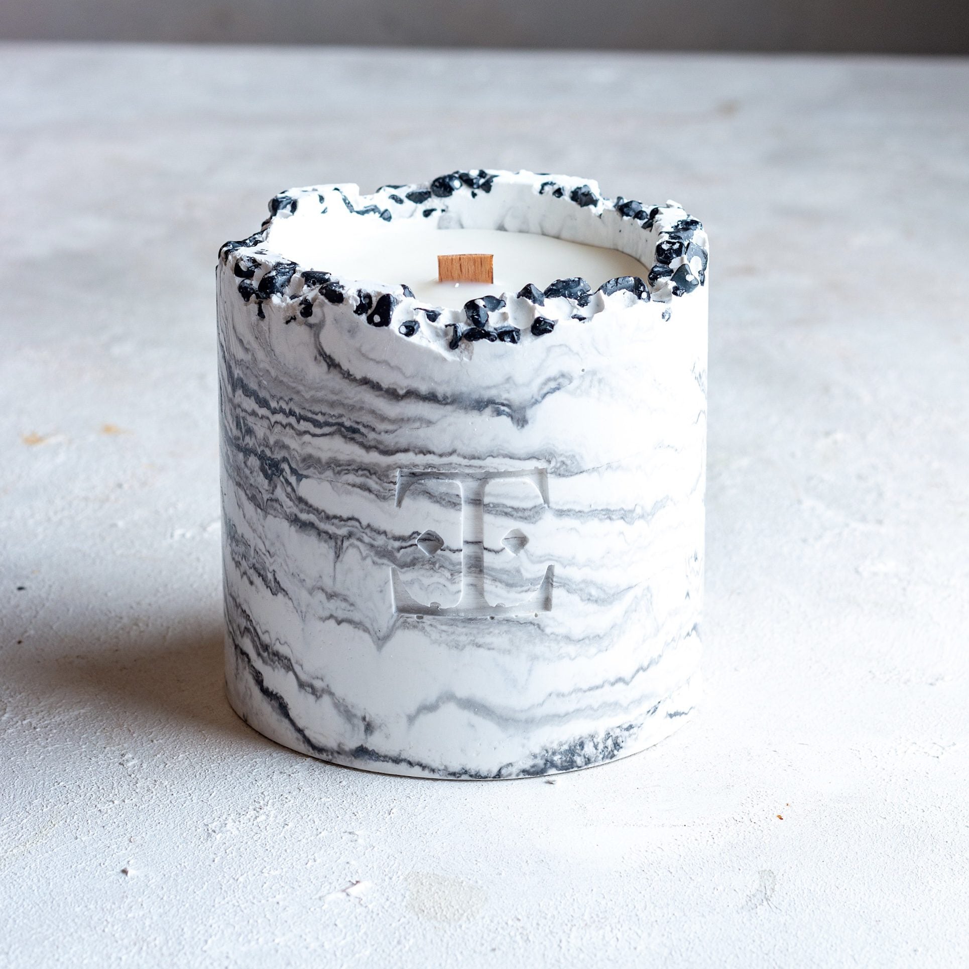 Black Rose Taşlı - Büyük Mum (300 G)