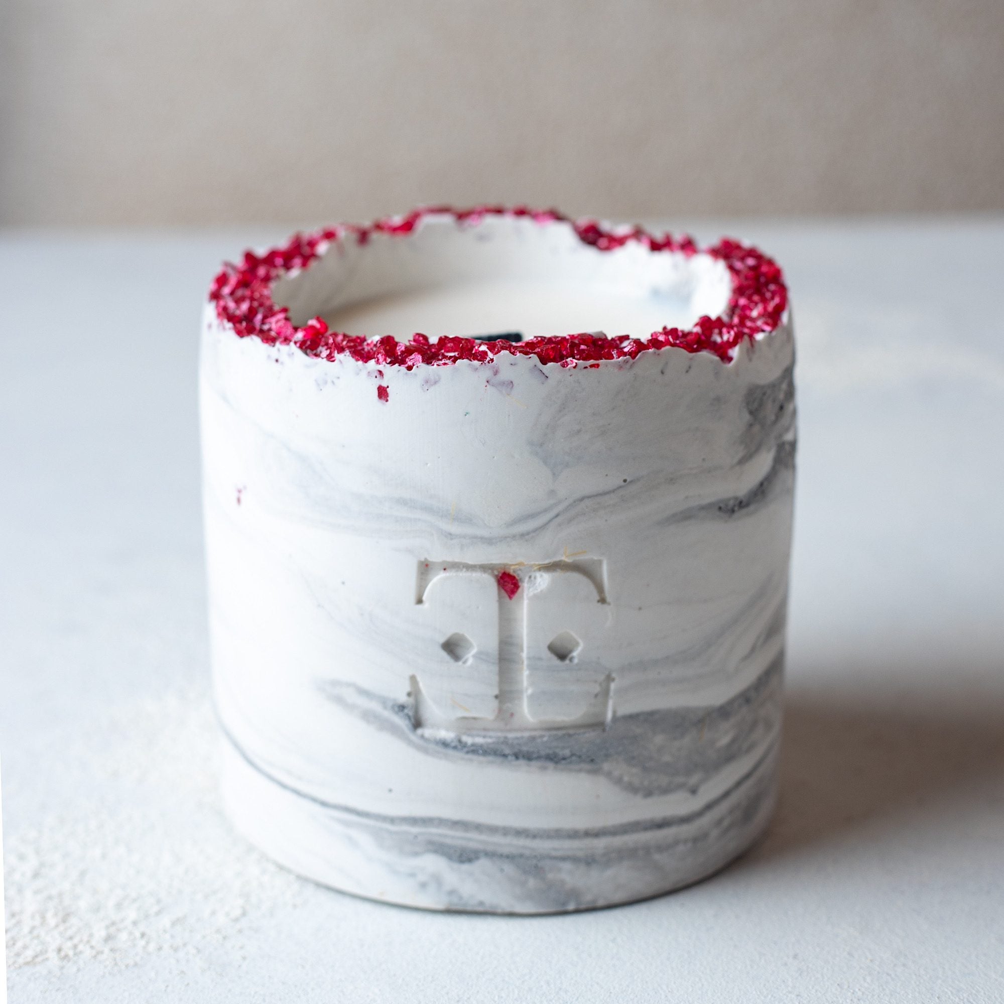 SIMPLY Red Taşlı - Mum Seti