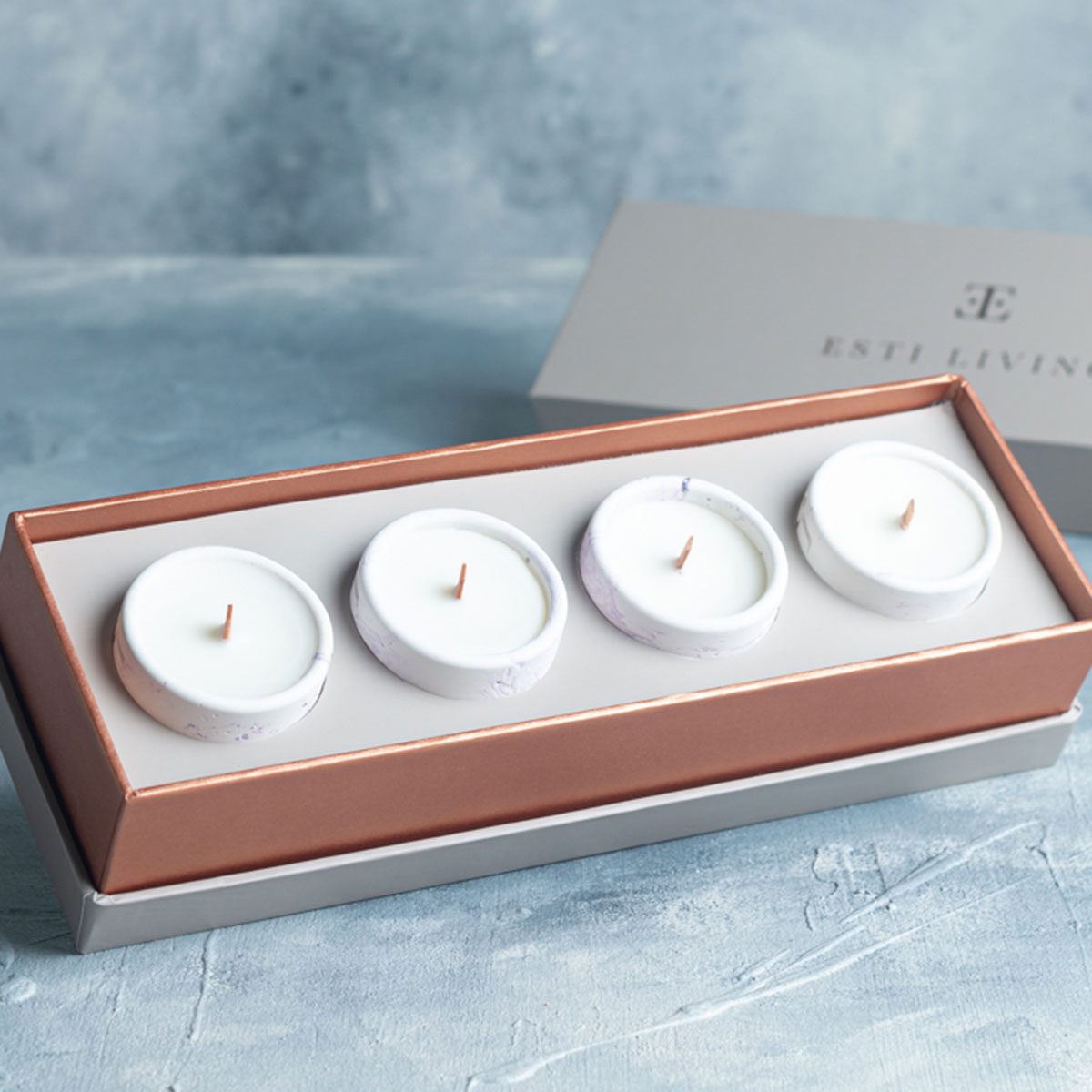 Lavender Mini 4’lü Mum Seti