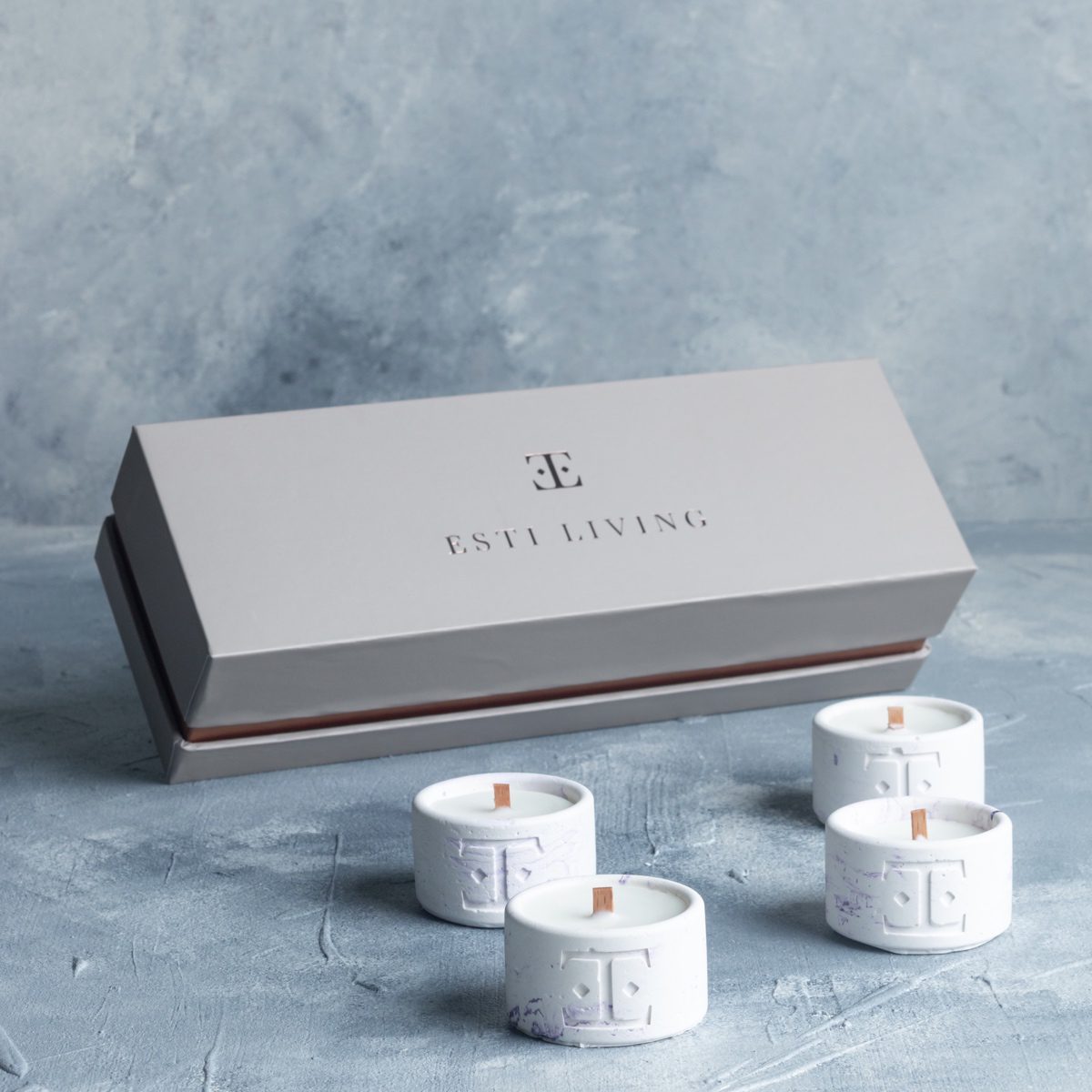 Lavender Mini 4’lü Mum Seti