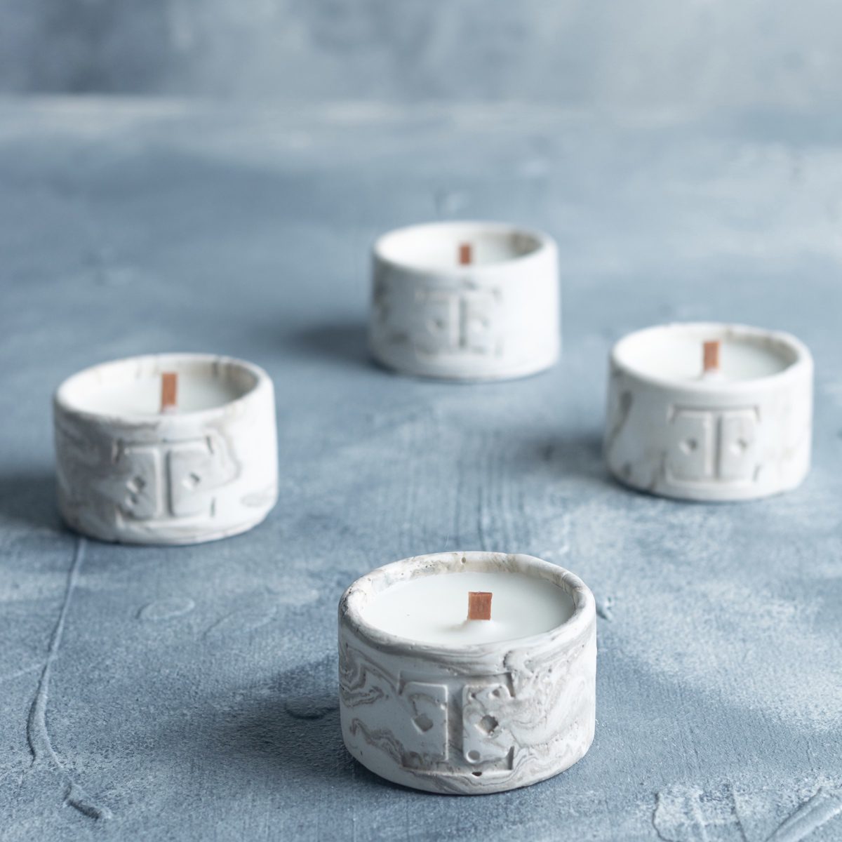 SILVER Glow Mini 4’lü Mum Seti