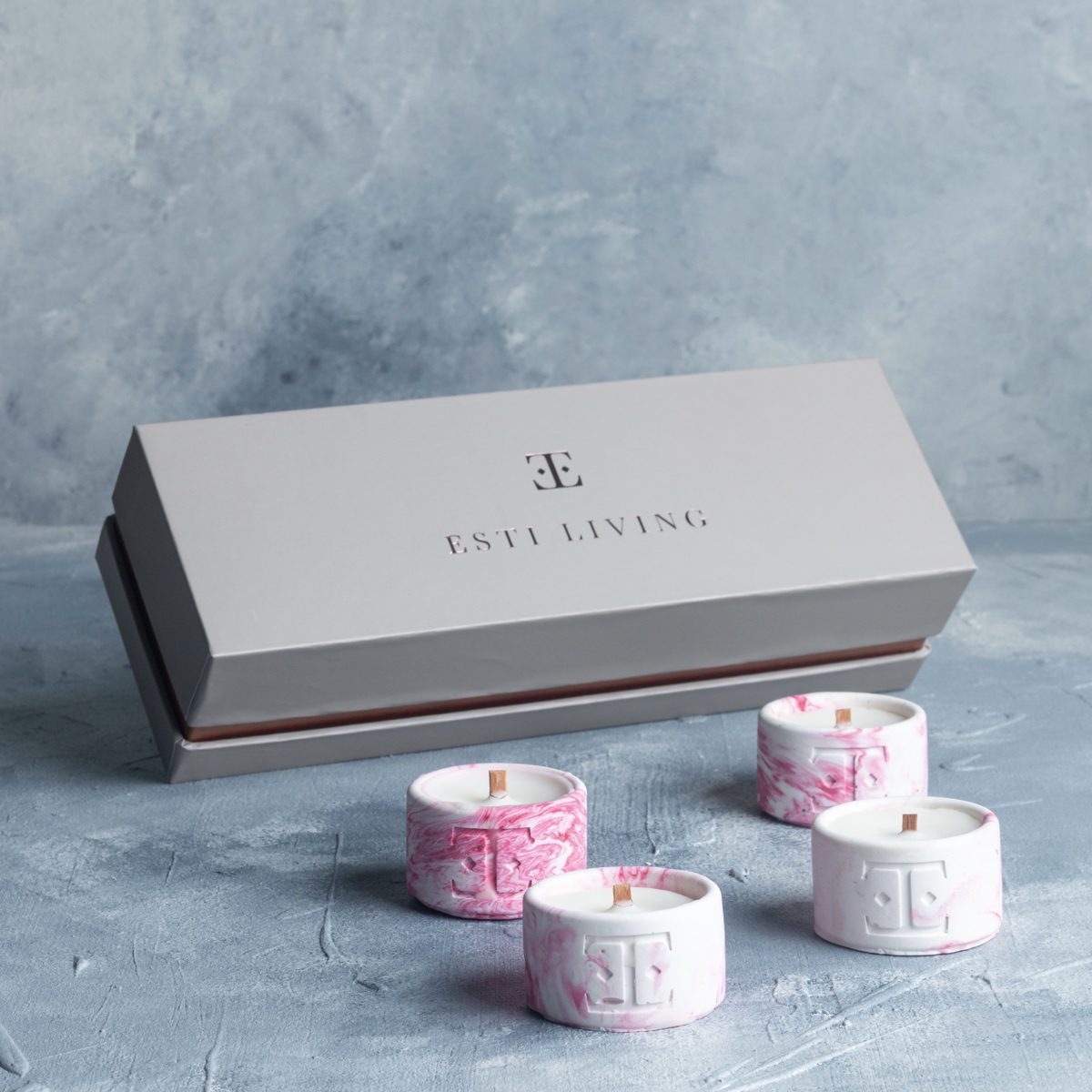 PINK Blush Mini 4’lü Mum Seti