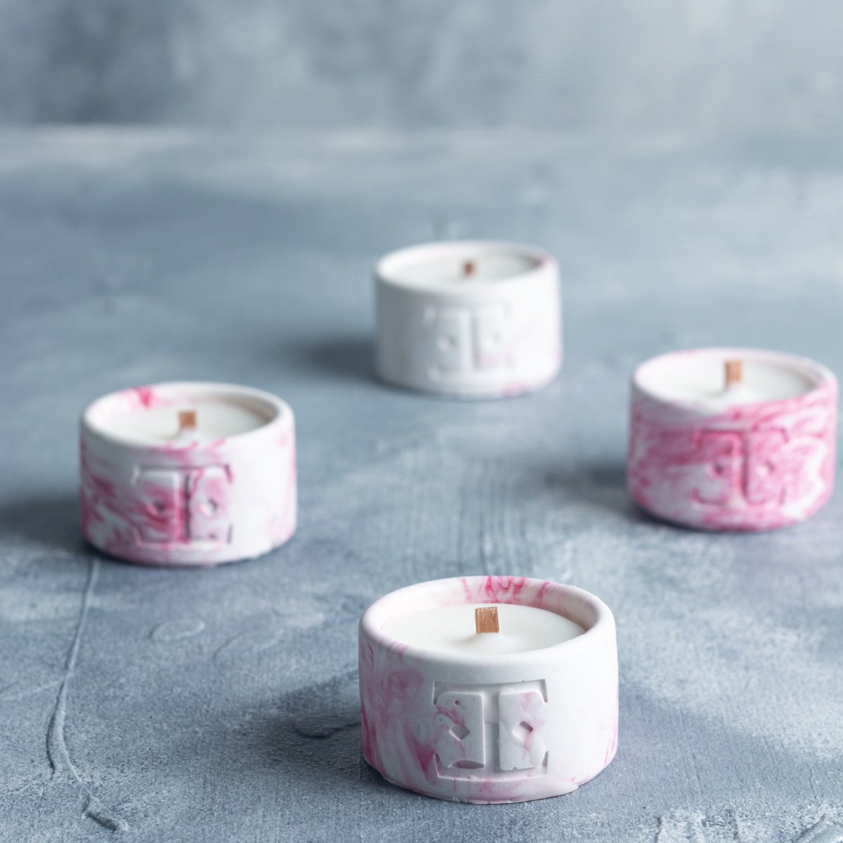 PINK Blush Mini 4’lü Mum Seti