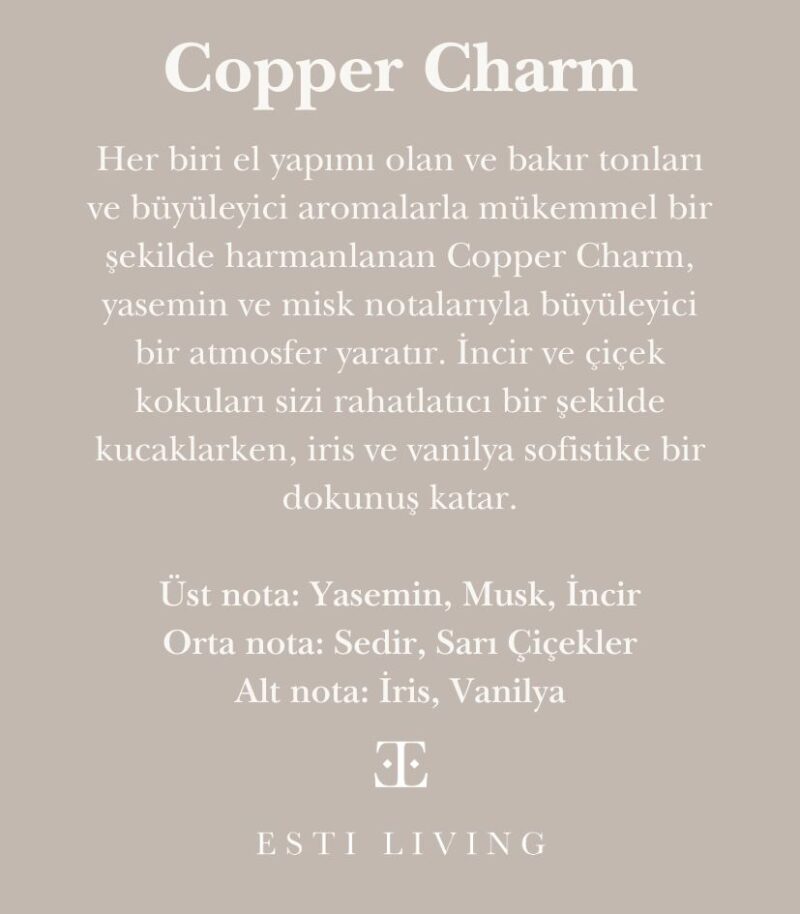 Copper Charm Taşlı Büyük Boy Mum - Görsel 3