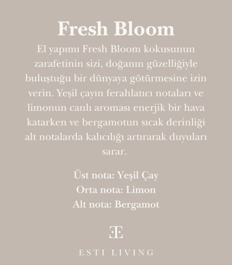 Fresh Bloom Taşlı Büyük Boy Mum - Görsel 3