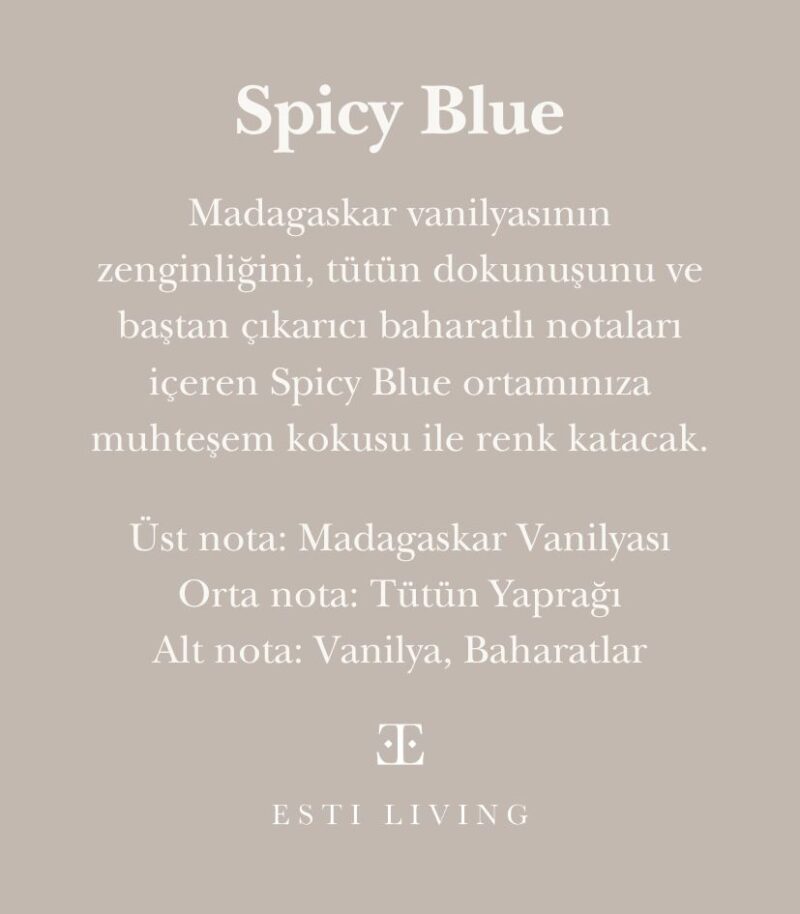 Spicy Blue Taşlı Mum Seti - Görsel 4