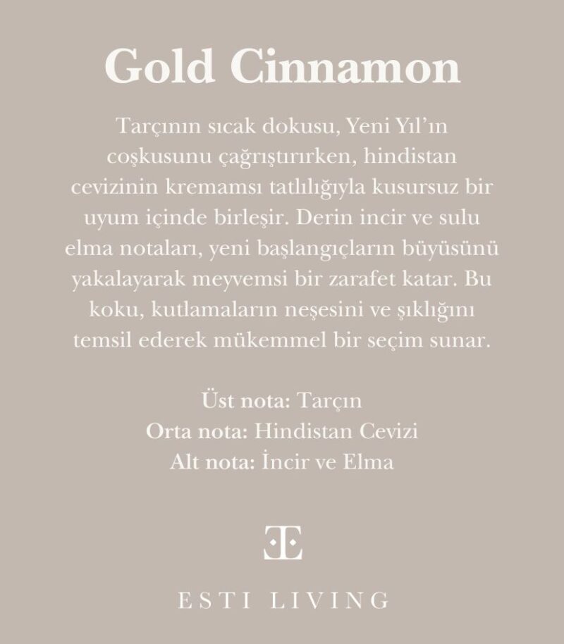 Gold Cinnamon Mini 4'lü Mum Seti - Görsel 3